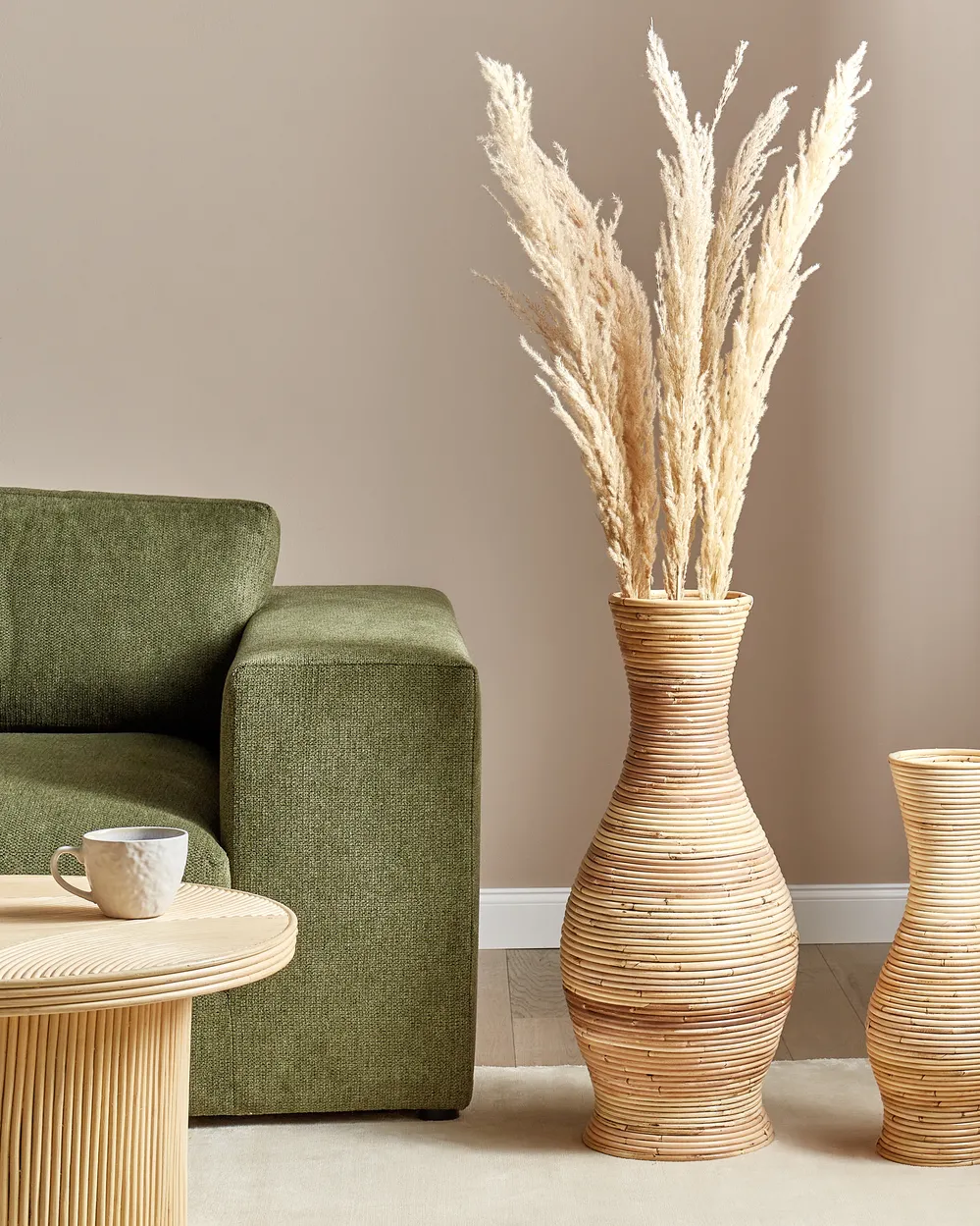 Dekovase TRINISA 70 cm Rattan Naturfarben_926261