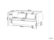 Sofa 3-Sitzer HOGBO Stoff Weiß_1049993