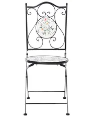 Gartenstuhl 2er Set COLLIO Metall Schwarz_1066066