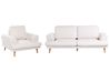 Sofa Set 4-Sitzer KILDAL Stoff Hellbeige