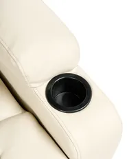 Electric Recliner Chair ETER Faux Leather Beige_1003019