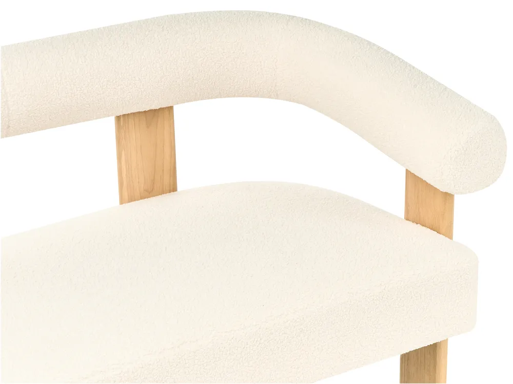 Sofa Set ILBRO Bouclé Cremeweiß / Hellbraun_985023