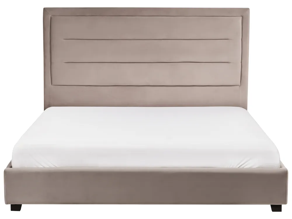 Waterbed Velvet ROUEN 160 x 200 cm (EU King Size) Taupe_1004758