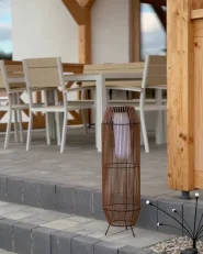 Solarbetriebene Laterne DONGWE 70 cm Naturfarben_1071454