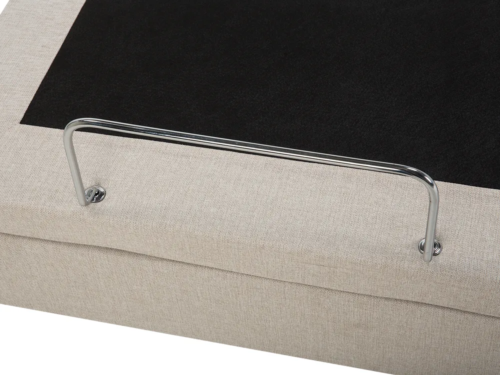 Bett verstellbar Stoff DUKE 90 x 200 cm Beige_734472