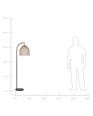 Stehlampe BERNICA Rattan Naturfarben_827265
