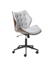 Desk Chair LOMPOC Faux Linen Grey_1151944