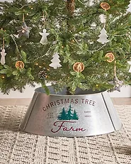 Christmas Tree Collar ROVANIEMI 65 cm Metal Silver_1187132