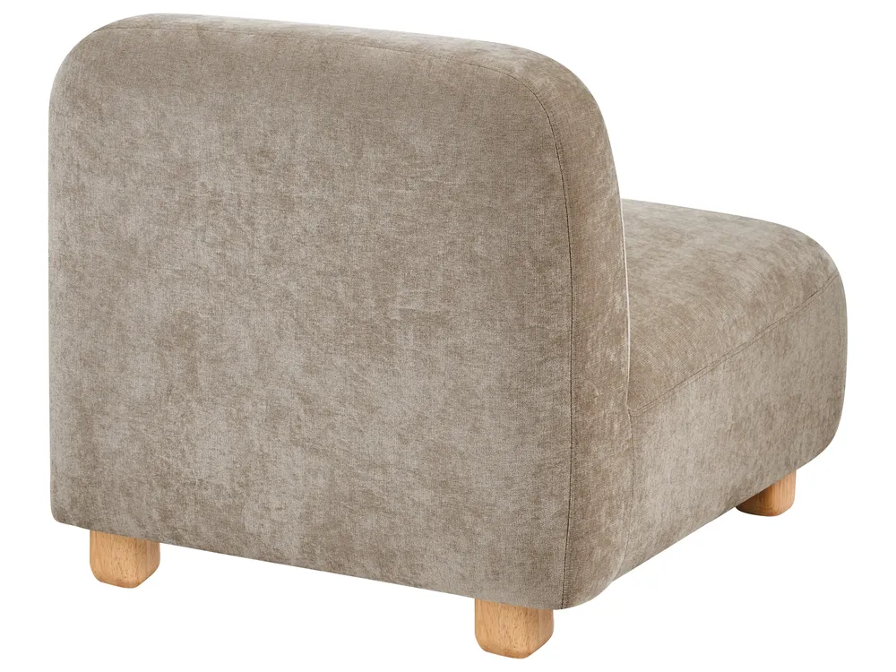 Modulsofa 2-Sitzer AMLI mit Ottomane Stoff Beige_1070309