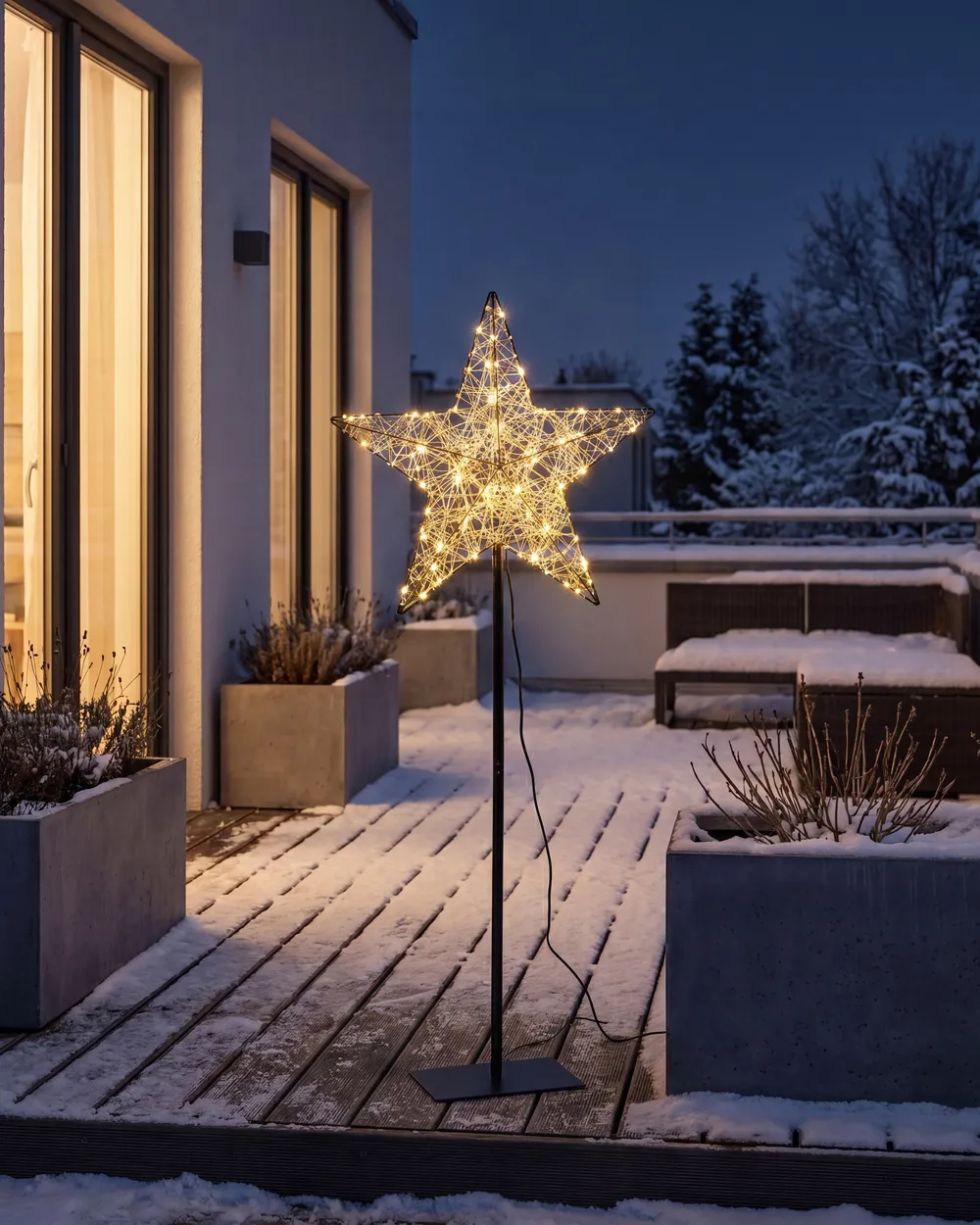 Outdoor Decoration LED SANNAN 110 cm Star Black_1148680