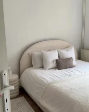 Bett mit Stauraum VAUCLUSE Stoff Sandbeige 160 x 200 cm_992600
