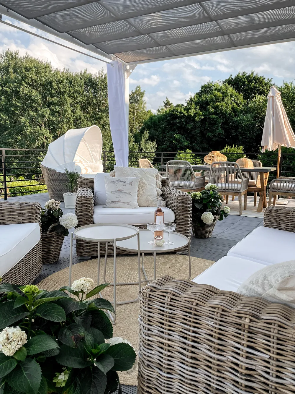 Gartenmöbel Set 6-Sitzer OLBIA inkl. Kissen Beige_810497