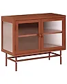 Sideboard mit Glastüren DEVON 77 cm Metall Goldbraun