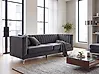 Sofa 3 Seater ARVIKA Velvet Black