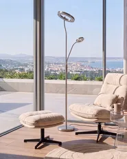 LED Floor Lamp AFTON Metal Silver_1141520