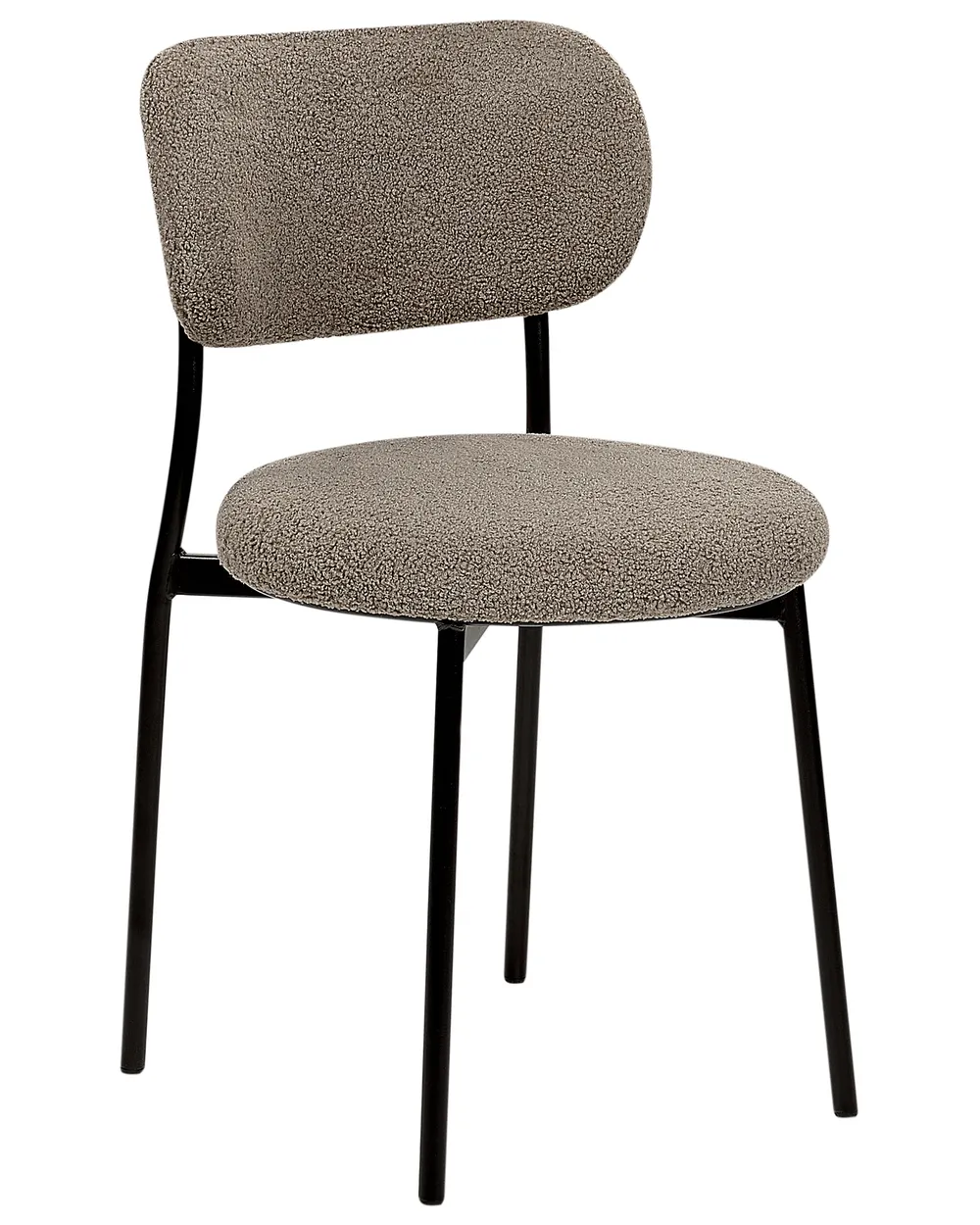 Esszimmerstuhl 2er Set CASEY Bouclé Taupe_887283
