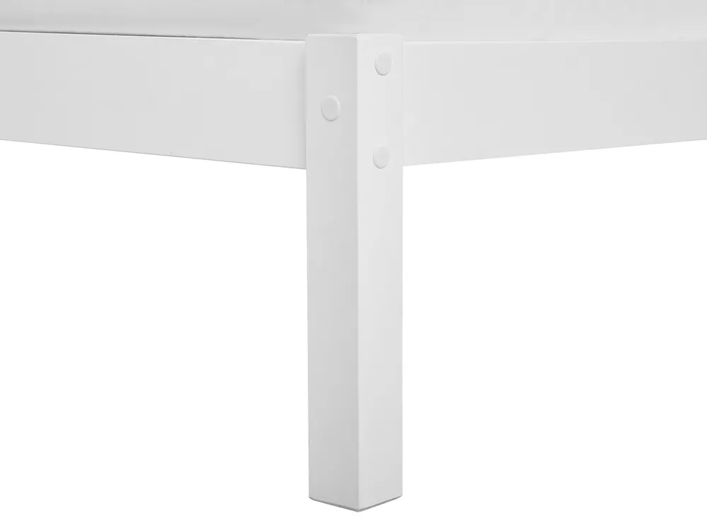 Bett mit Lattenrost Kiefernholz VANNES 140 x 200 cm Weiß_752635