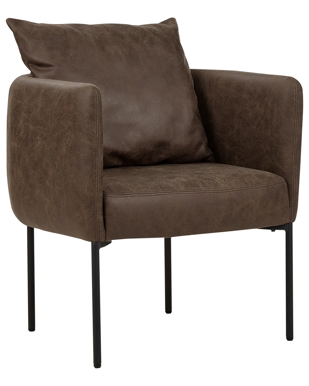 Sessel MALMOS Kunstleder Dunkelbraun