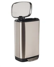 Tretmülleimer 30 L ECOCOLLECT Metall Silber_992708