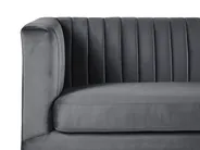Sofa 3 Seater ARVIKA Velvet Dark Grey_806159