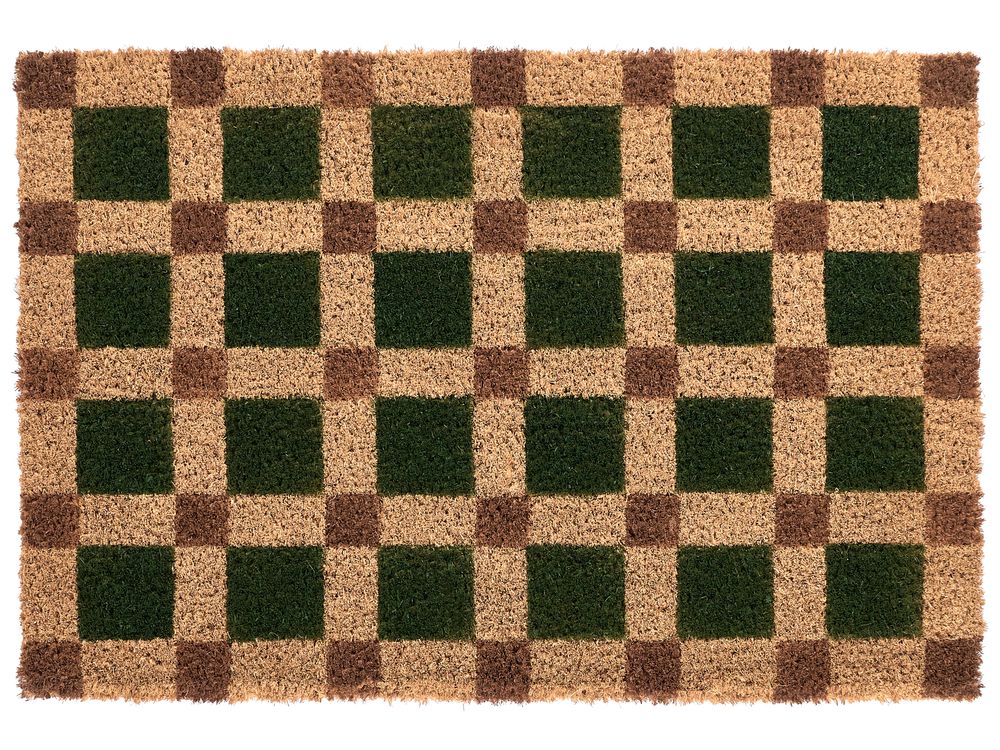 Doormat VILLASIS Beige/ Green 40 x 60 cm Coir