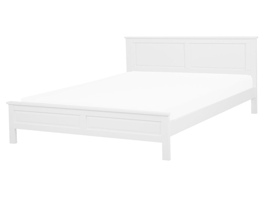 Bed Pine Wood OLIVET 160 x 200 cm (EU King Size) White