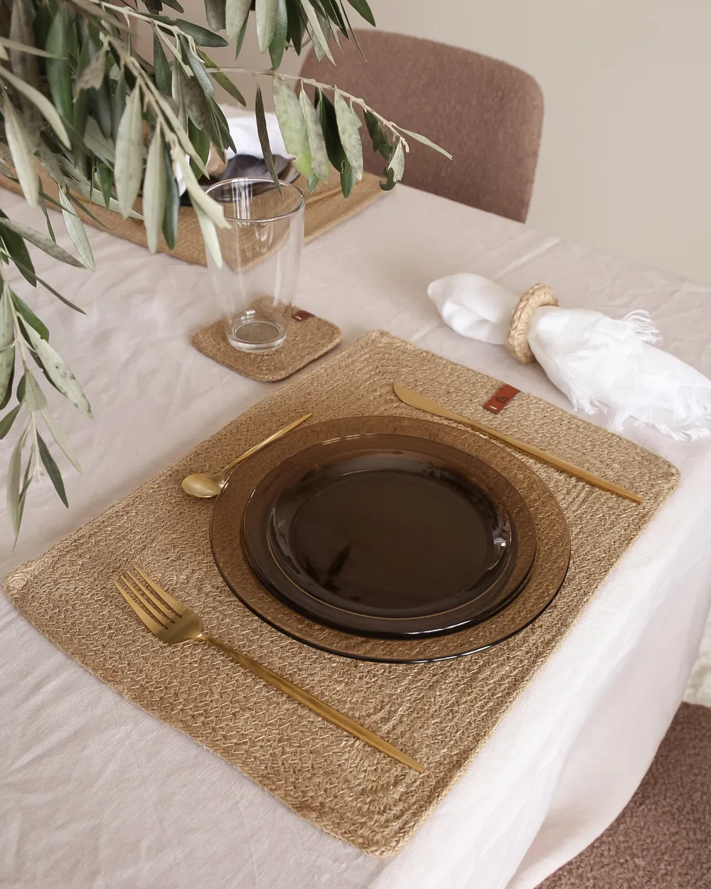 Tischset mit Untersetzern 12-teilig SALTBUSH Jute Naturfarben_969735
