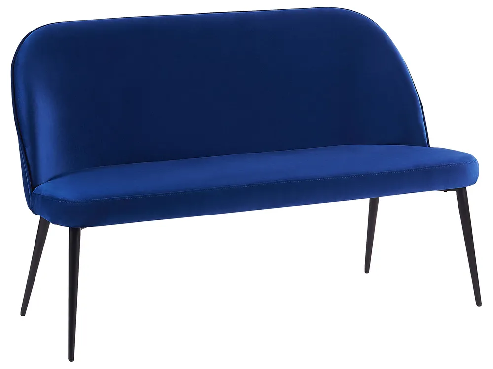 Esszimmerbank 2-Sitzer OSBY Samtstoff Marineblau_793329