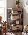 3 Tier Shelving Unit KEENE 101 cm Light Brown