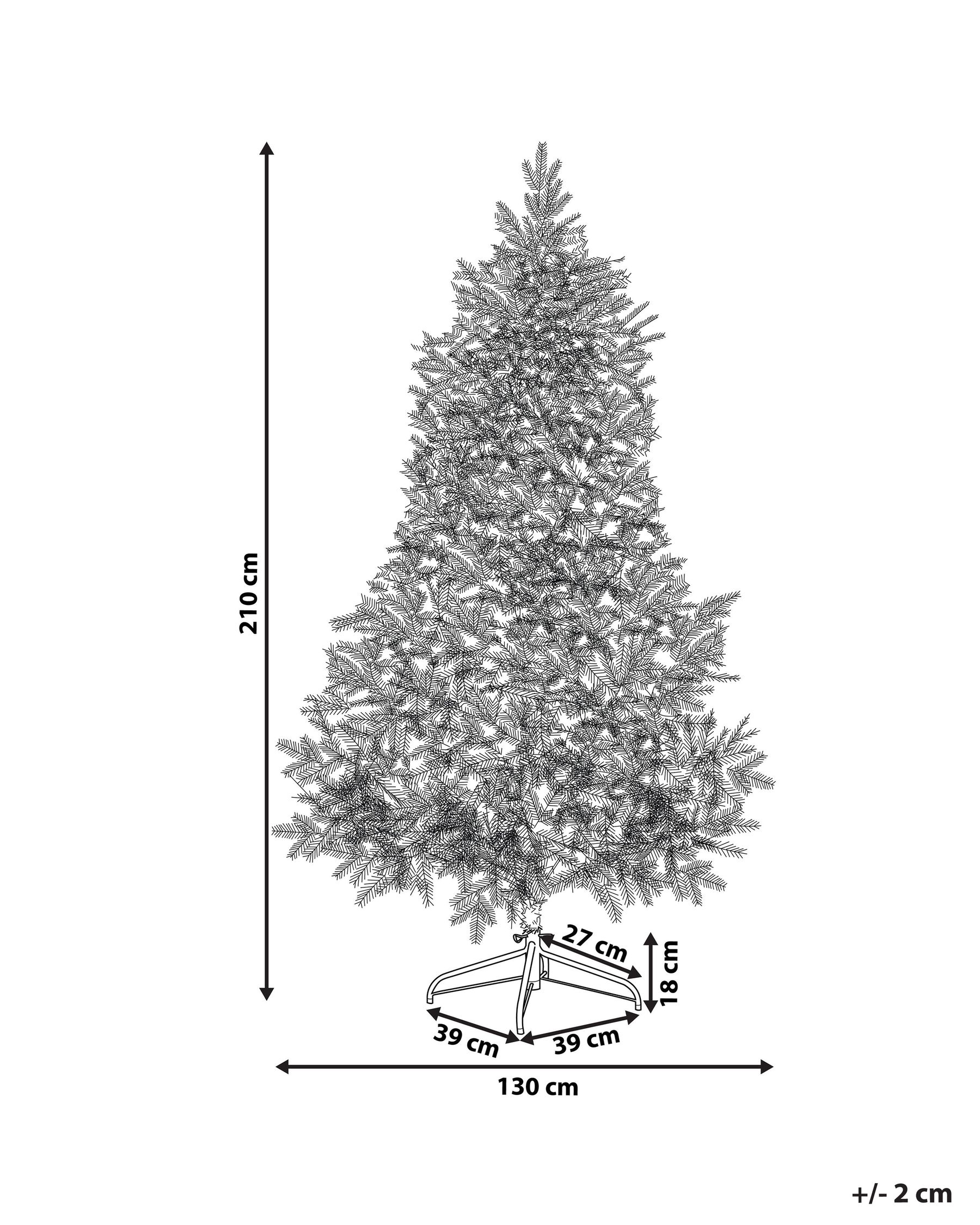 Künstlicher Weihnachtsbaum mit Schnee TOMICHI 210 cm Weiß_782998
