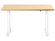 Schreibtisch elektrisch höhenverstellbar DESTINAS 120 cm 72 cm Hellbraun / Weiß_1000399