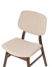 Set of 2 Dining Chairs ELAINE Boucle Dark Brown/ Beige_952260