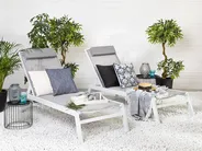 Sonnenliege CATANIA mit Relaxfunktion Metall Grau_741369