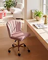 Schreibtischstuhl VALTICELLO Samtstoff Rosa