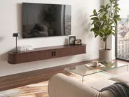 Wall Mounted TV Stand BRADLEY Dark Brown_1059719