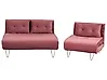 Sofa Set 3-Sitzer VESTFOLD Samtstoff Rosa