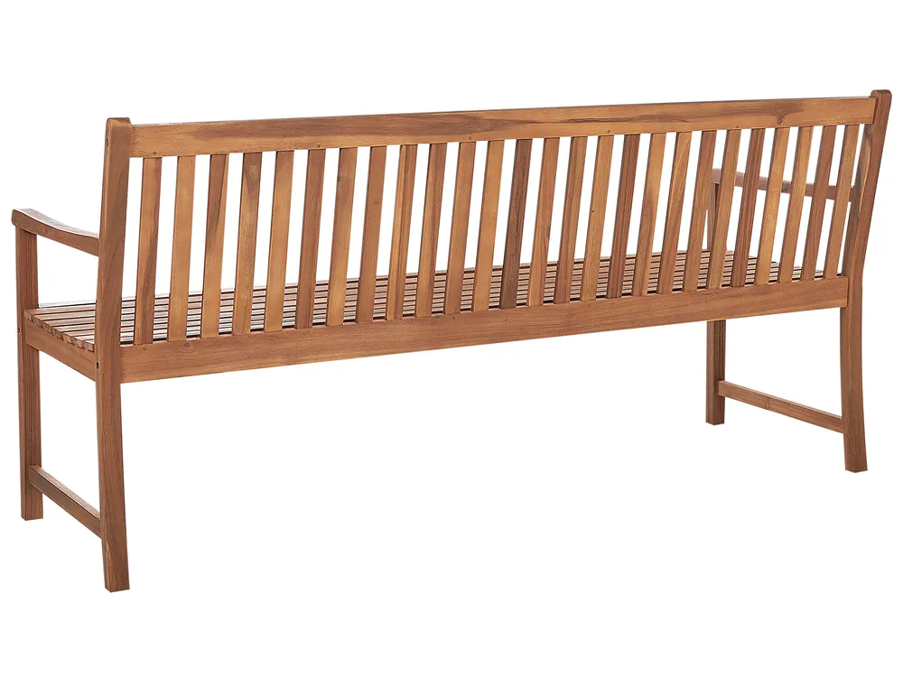 Gartenbank mit Auflage VIVARA 180 cm zertifiziertes Akazienholz Dunkelrot_897274