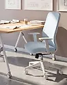 Bürostuhl ZELAR Stoff Hellblau