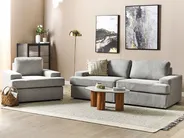 Sofa Set 4-Sitzer ALLA Stoff Hellgrau_893874
