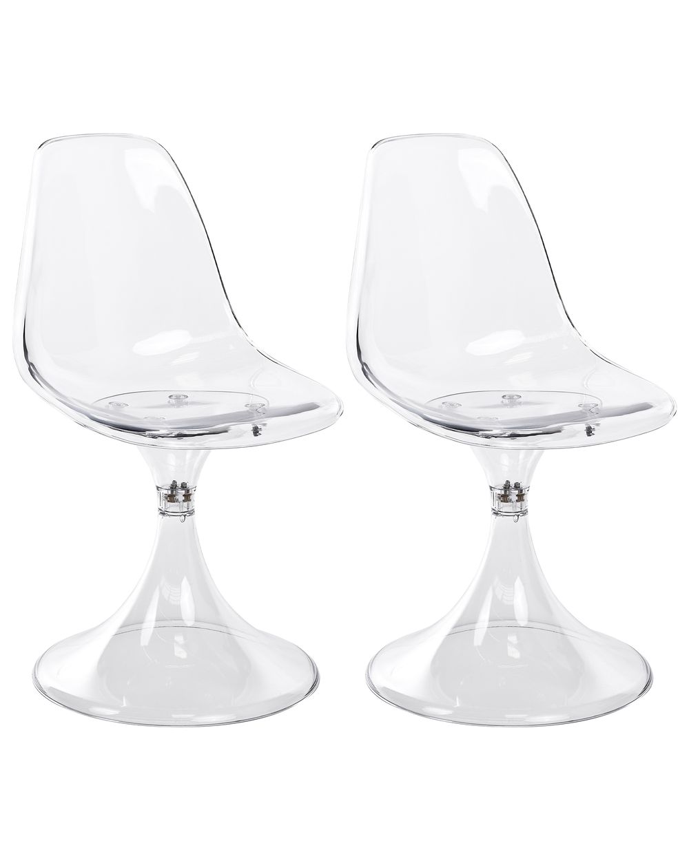 Esszimmerstuhl 2er Set CLARKSVILLE Transparent