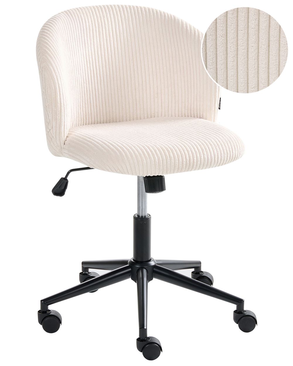 Office Chair MILES Corduroy Off-White