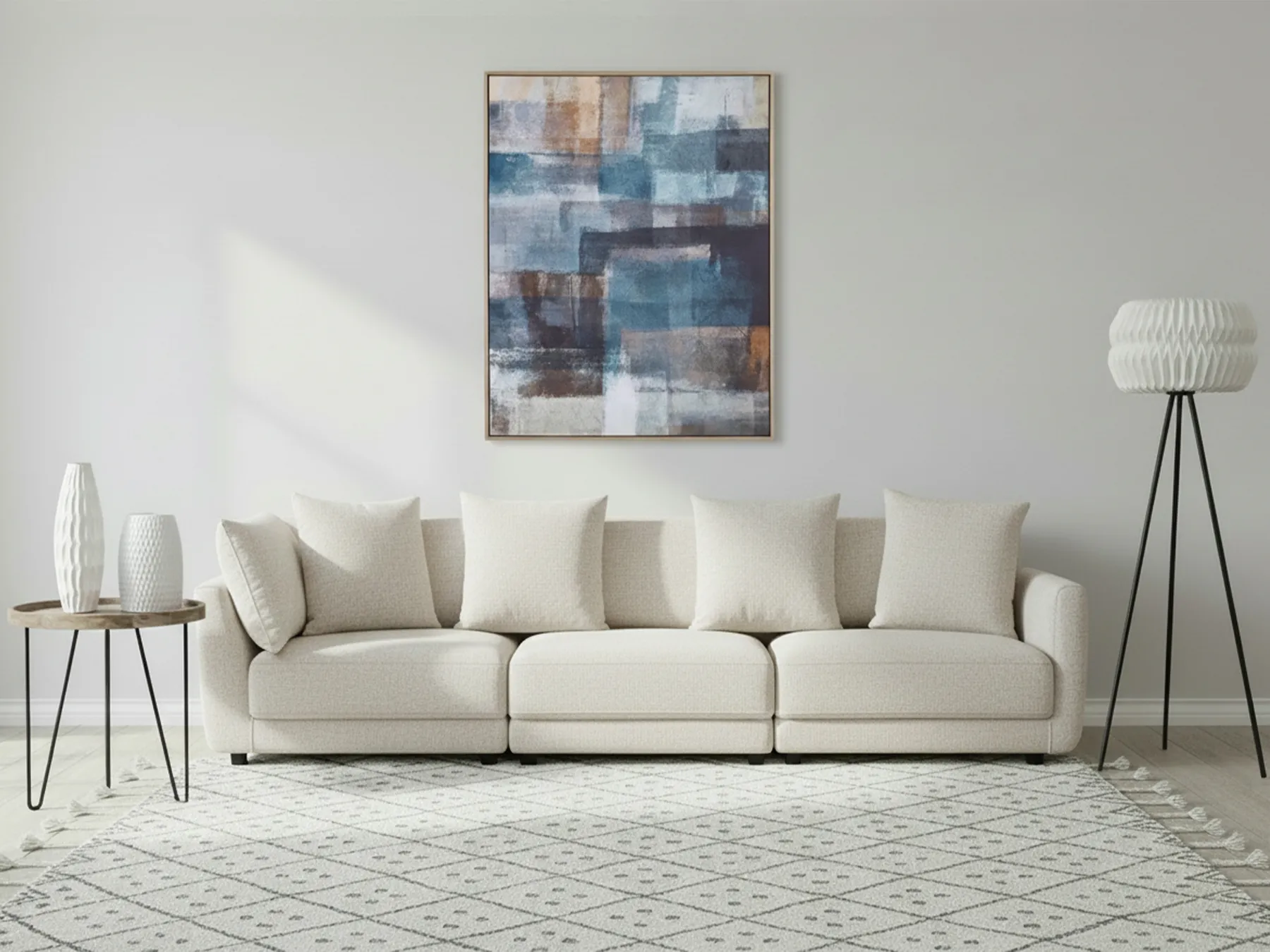 Sofa 3 Seater SIGTUNA Fabric Off-White_897688