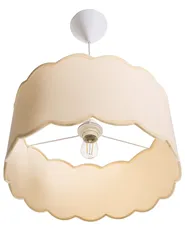 Hängeleuchte GAIREZI Metall Weiß / Beige_1027228