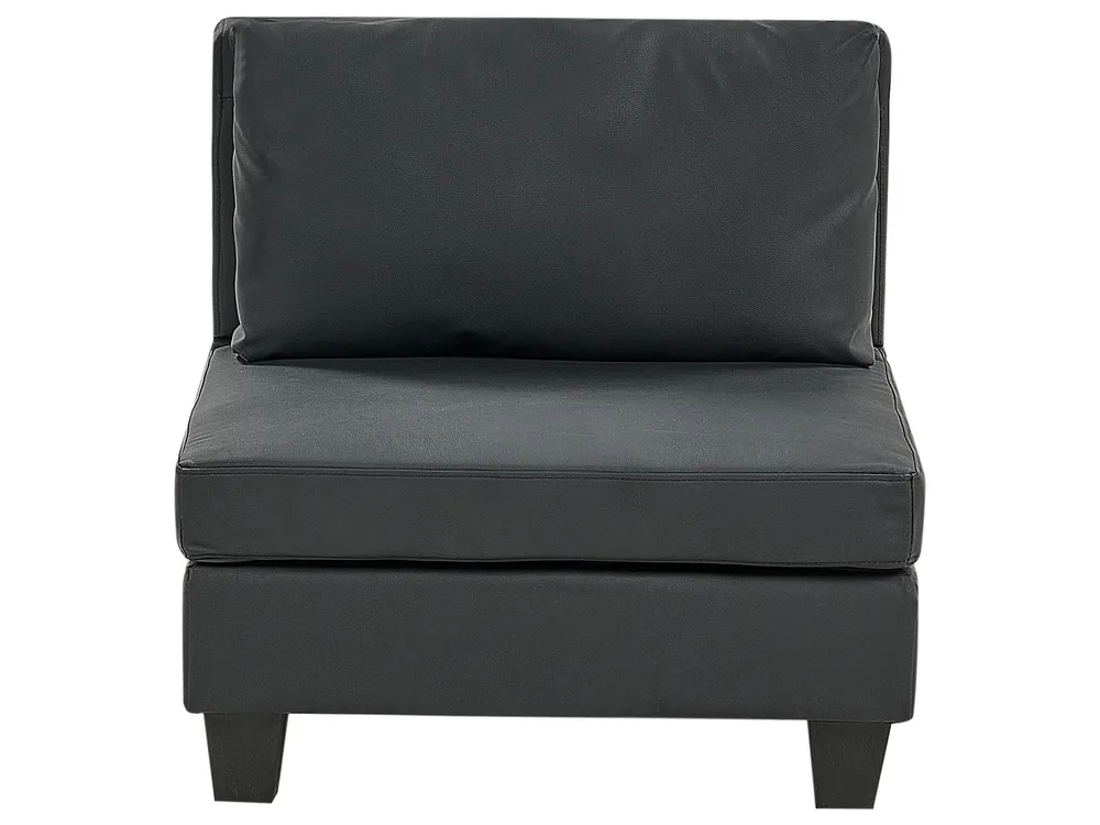 Modular Sofa 3 Seater UNSTAD Faux Leather Black_936307