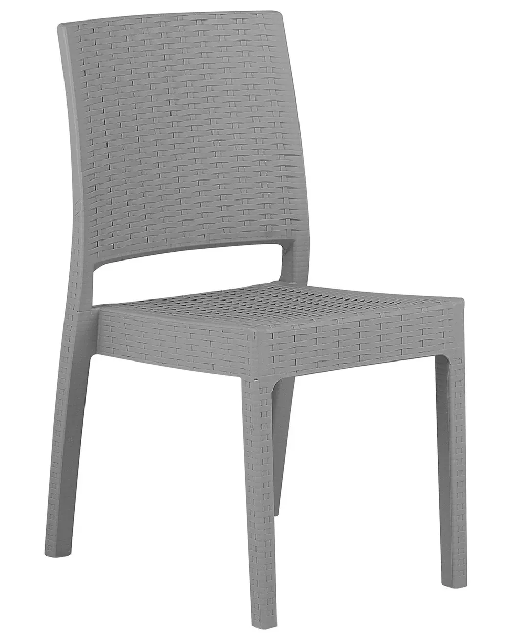 Set of 4 Garden Chairs FOSSANO Synthetic Material Light Grey_744617