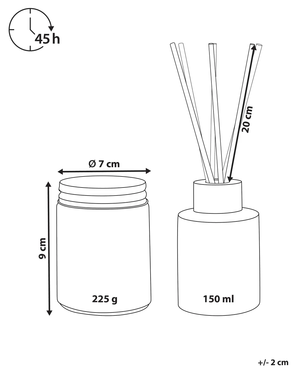 Scented Candle with Fragrance Reed Diffuser DARK ELEGANCE 9 cm Brown_874938