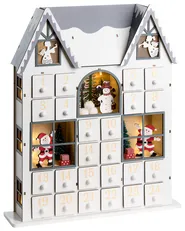 Christmas Decoration LED FEMUND 40 cm Advent Calendar White_1016856