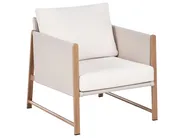 Lounge Set mit Tisch und Ottomane 5-Sitzer NOLA Metall Hellbeige_998398