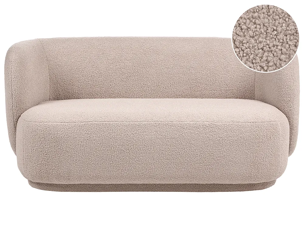 Sofa 3 Seater MELLOSA Boucle Beige_1197297