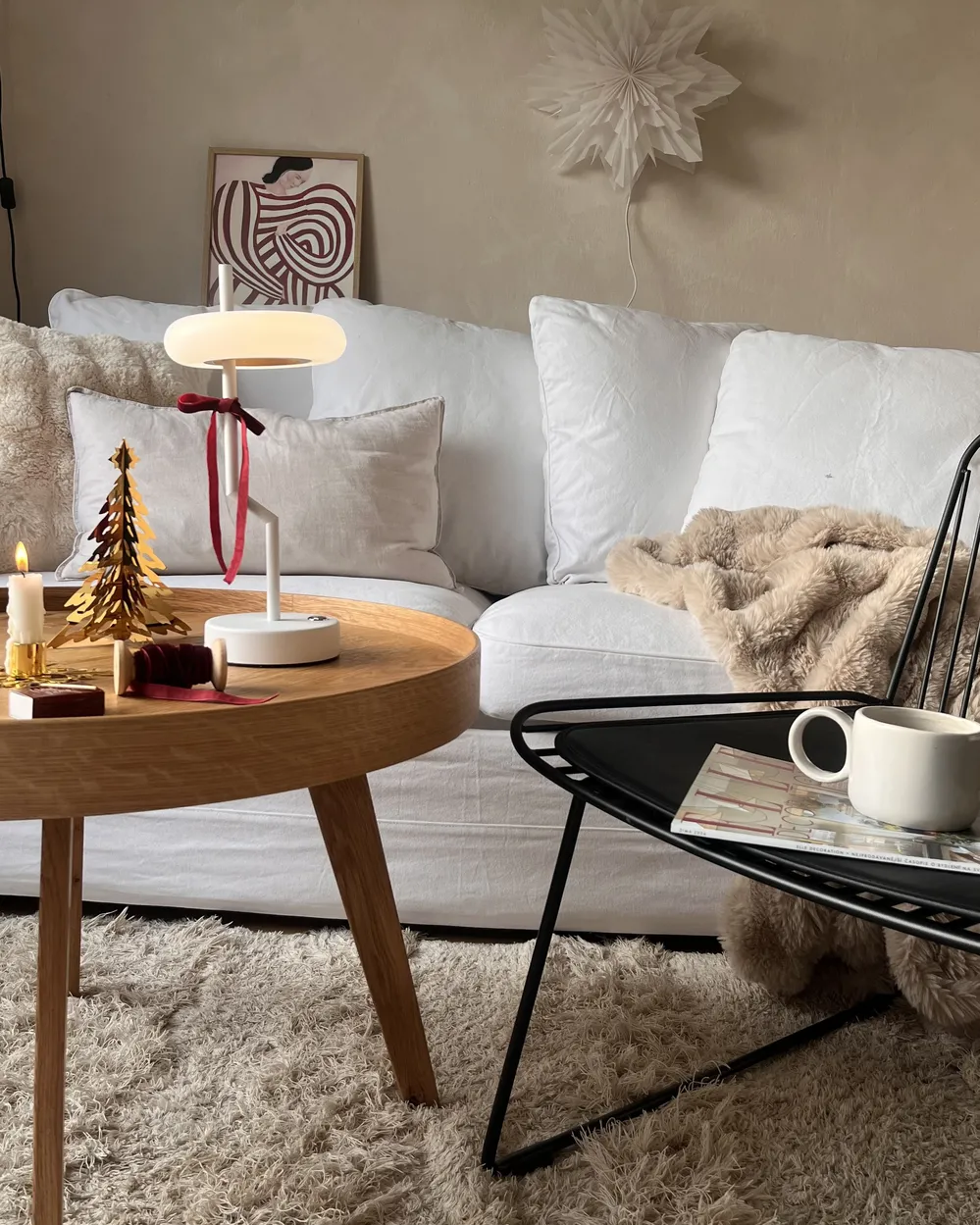Kabellose LED Tischlampe ALVIELA mit Dimmer Metall Weiß_953635